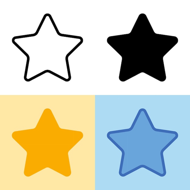 Иллюстрационная векторная графика Star Icon Perfect для пользовательского интерфейса, нового приложения и т. Д.