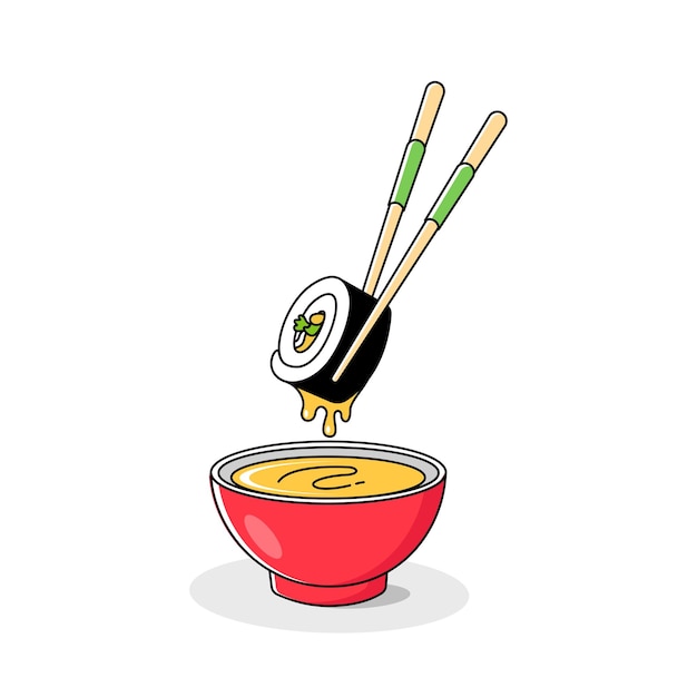 Vector illustration vector graphic of sushi