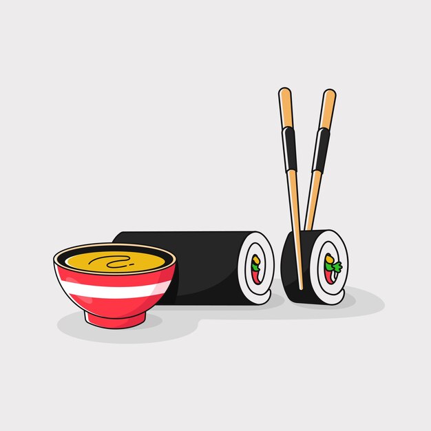 Vector illustration vector graphic of sushi