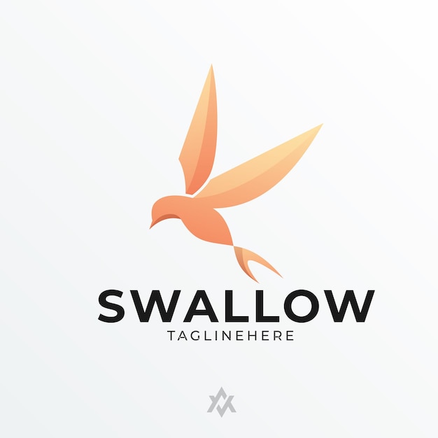 illustration vector graphic of swallow logo template