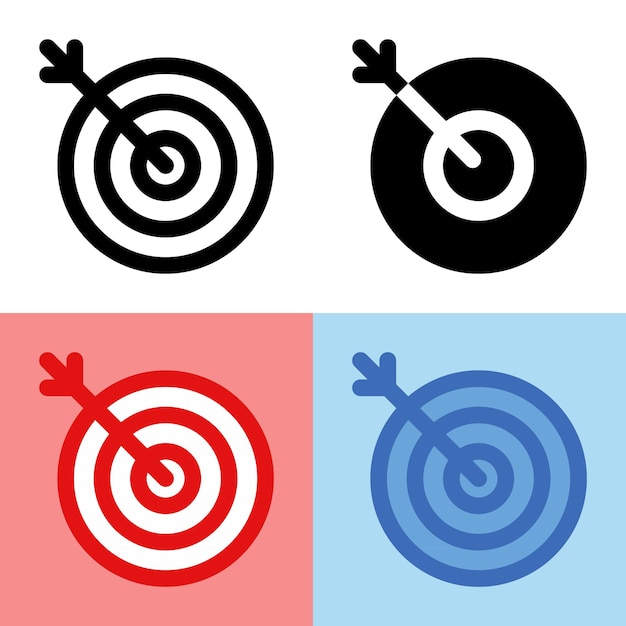 illustration vector graphic of target icon perfect for user interface new application etc