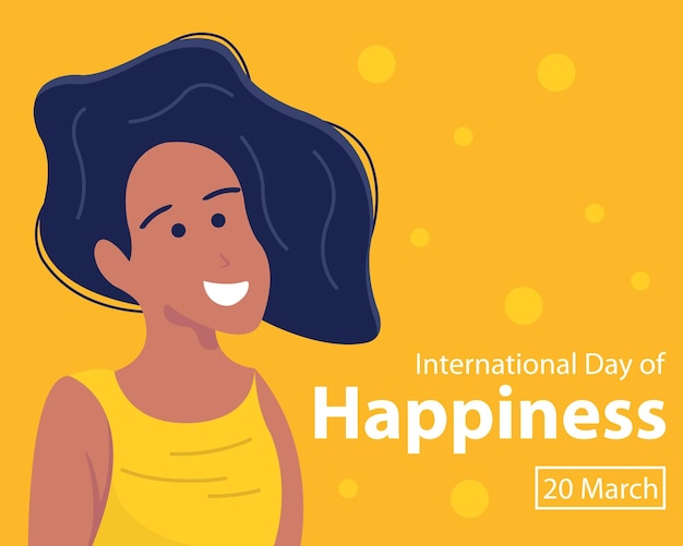 Vector illustration vector graphic of a teenager laughed happily perfect for international day