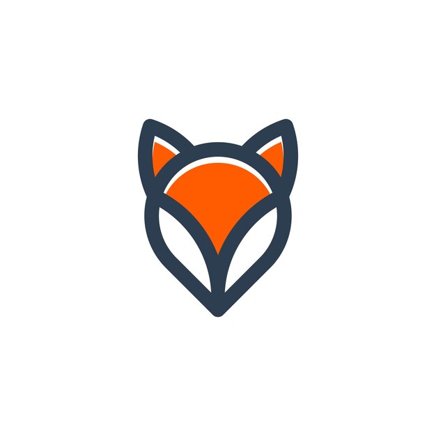 Illustration vector graphic template of fox head logo