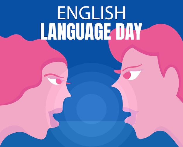 illustration vector graphic of two teenagers talking face to face perfect for international day