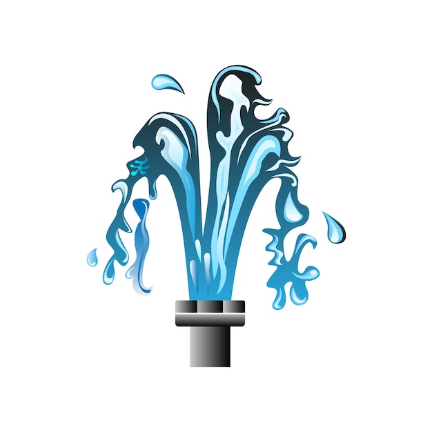 Vector illustration vector graphic of water fountain design