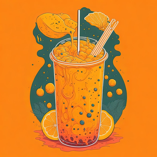 Vector illustration vector juice fruites