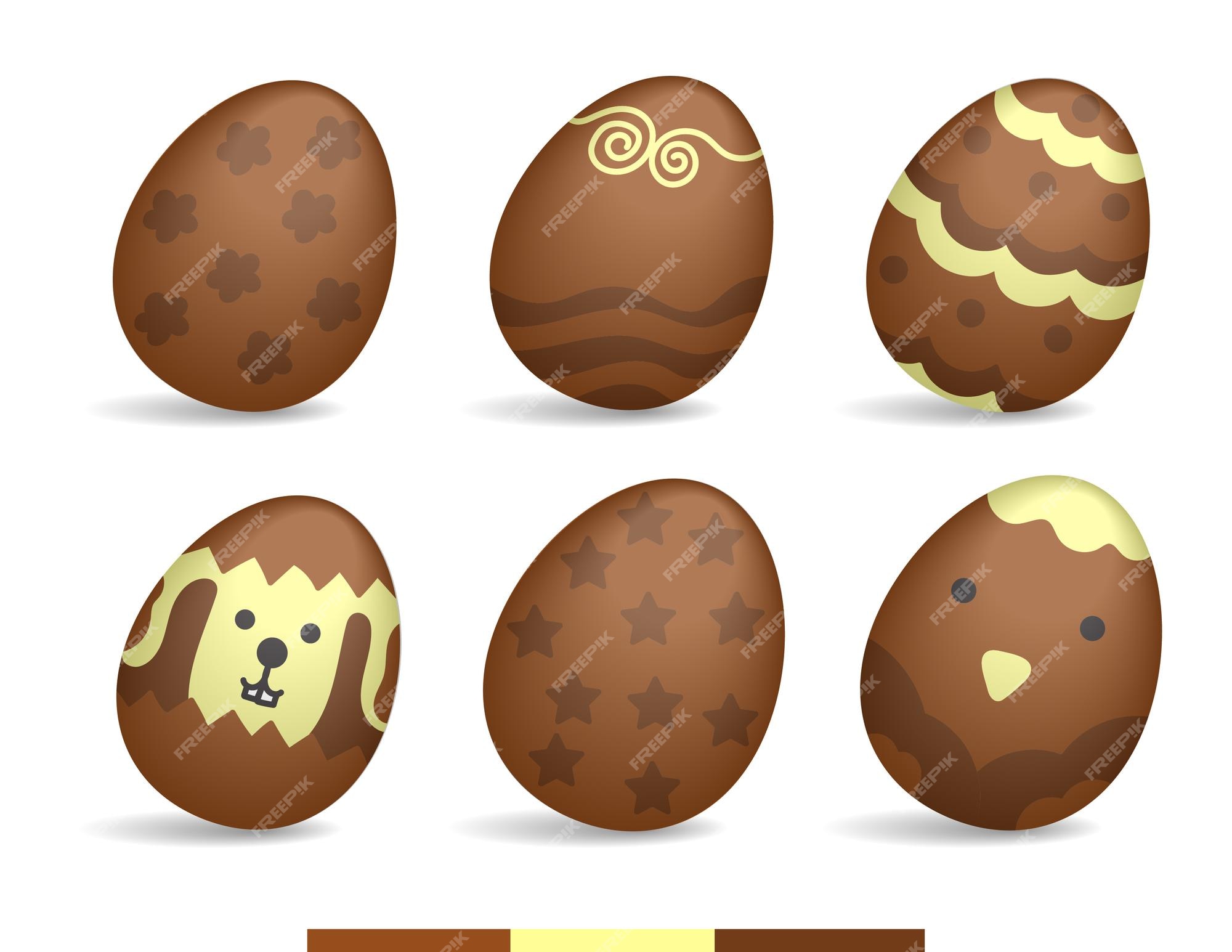 Chocolate Easter Egg Vector Hd Images, 3d Chocolate Eggs, Sugar