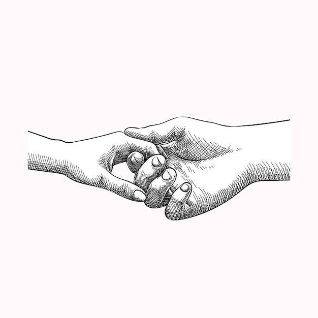 Vector illustration vector of lover hand holding