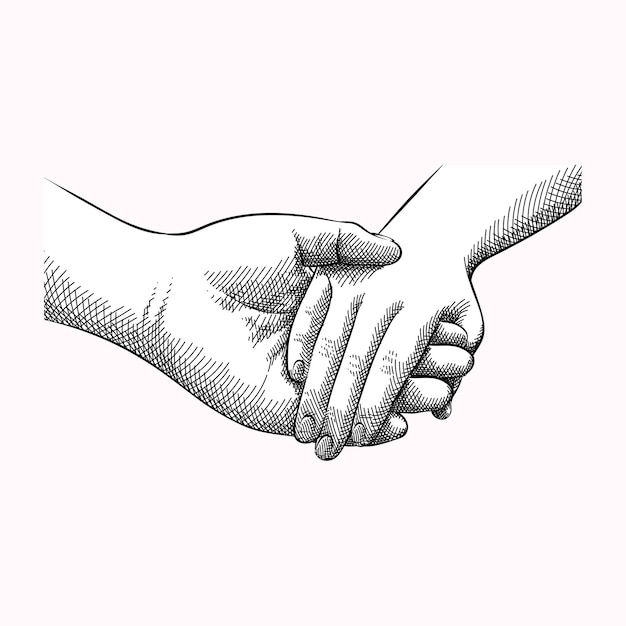 Vector illustration vector of lover hand holding