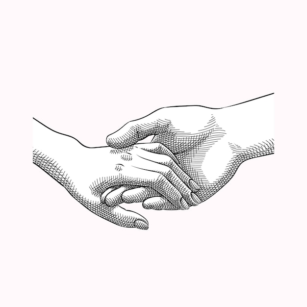 Illustration vector of lover hand holding