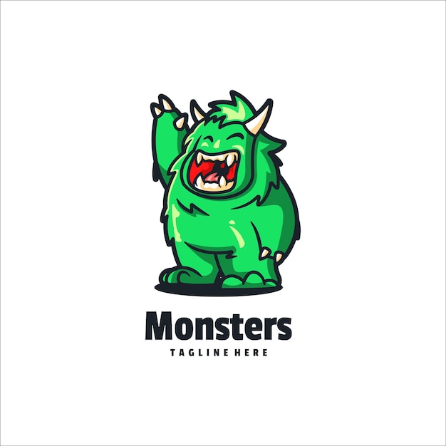 Vettore illustrazione monsters vettoriali mascotte in stile cartone animato