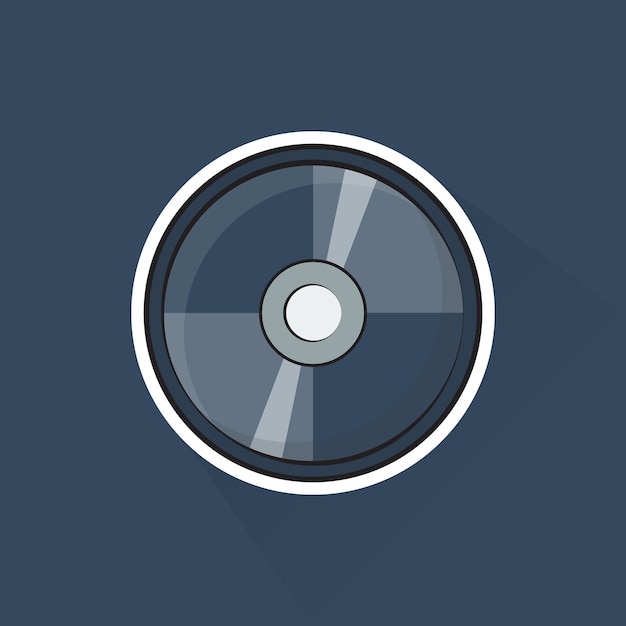 Vector illustration vector of movie compact disk in flat design