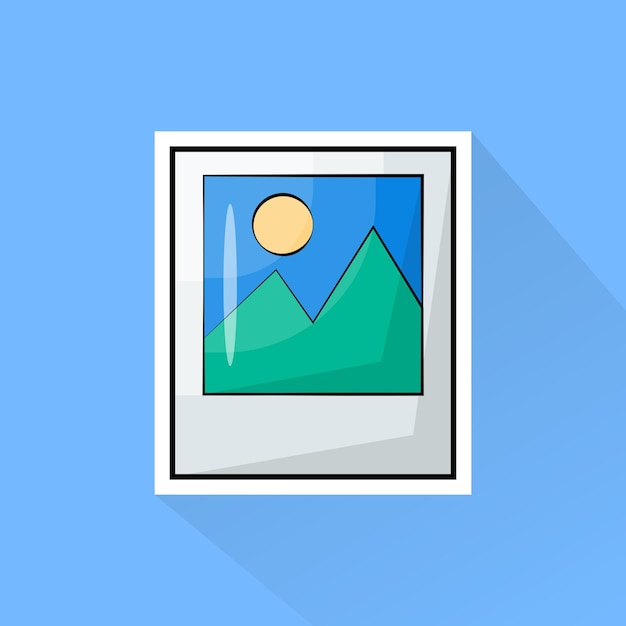 Illustration vector of photo in flat design