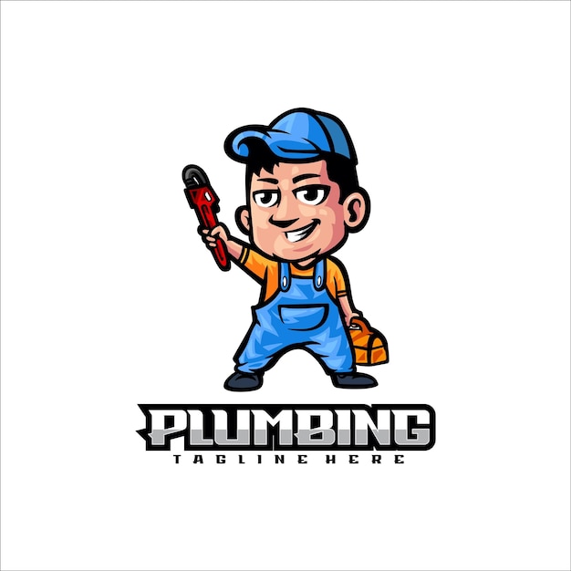 Illustration Vector Plumbing Mascot Style