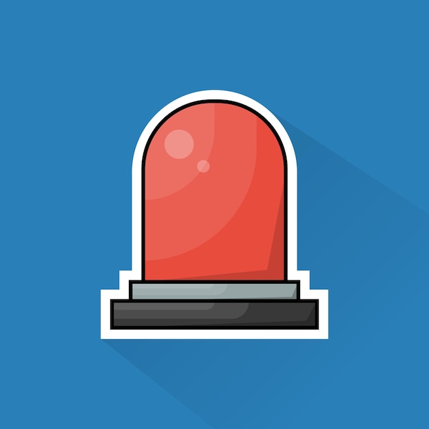 Illustration Vector of Police Siren in Flat Design