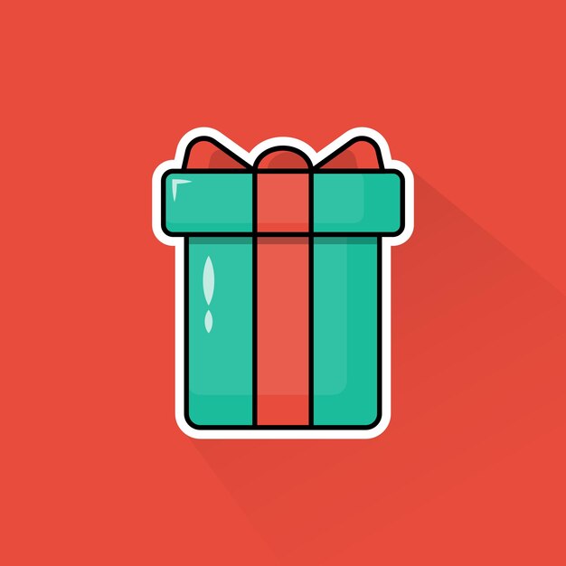 Illustration vector of present in flat design