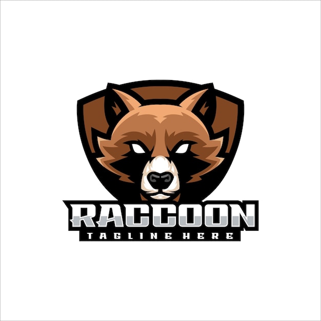 Illustration Vector Raccoon Esport Mascot Style