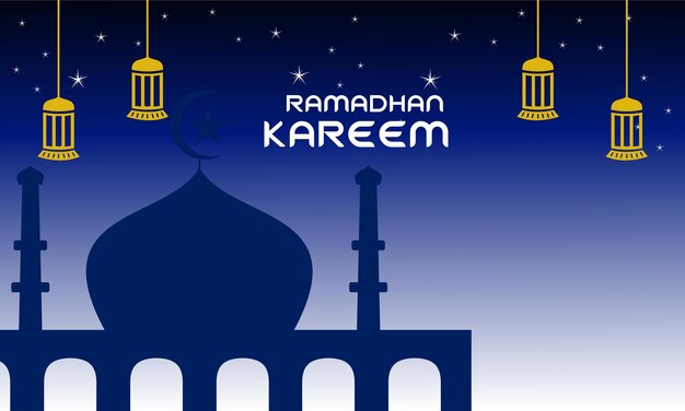 Illustration vector of ramdhan kareem good for template, card or wallpaper