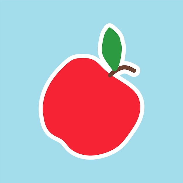 Illustration Vector red apple icon