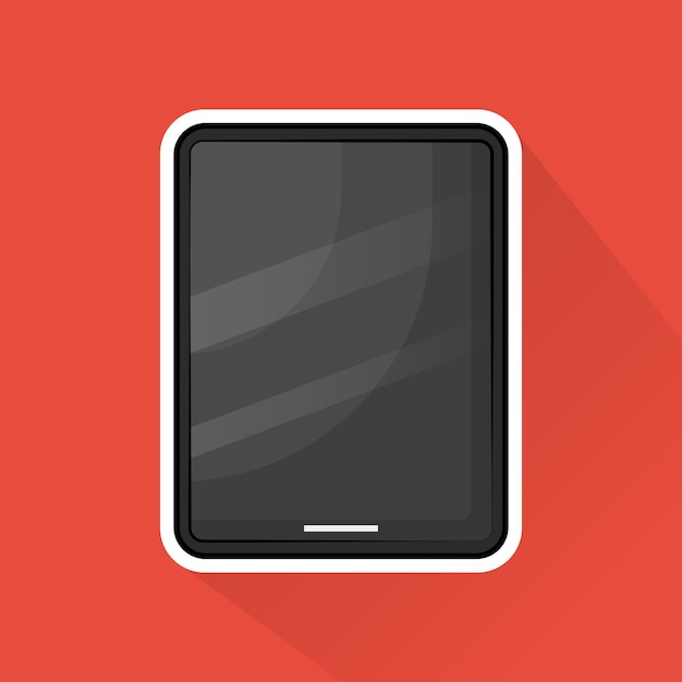 Vector illustration vector of red tab front in flat design