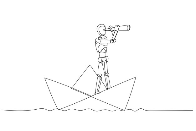 illustration of vector robot chatbotai in science and business
