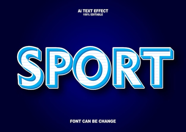 Illustration Vector Sport Text Effect Style