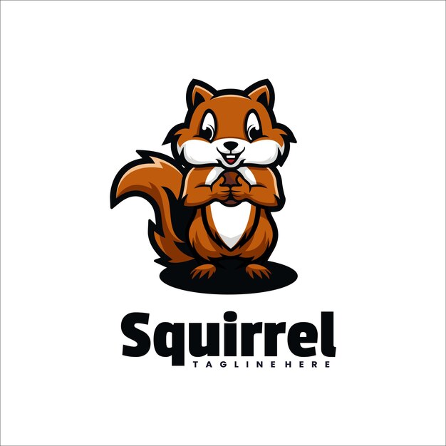 Vettore illustrazione vector squirrel mascot style