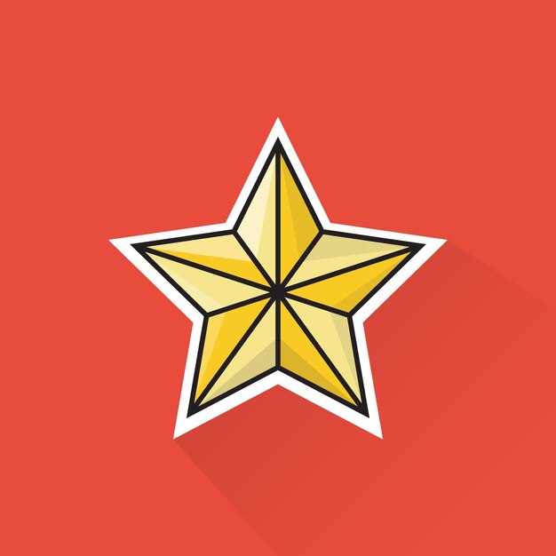 Vector illustration vector of star in flat design