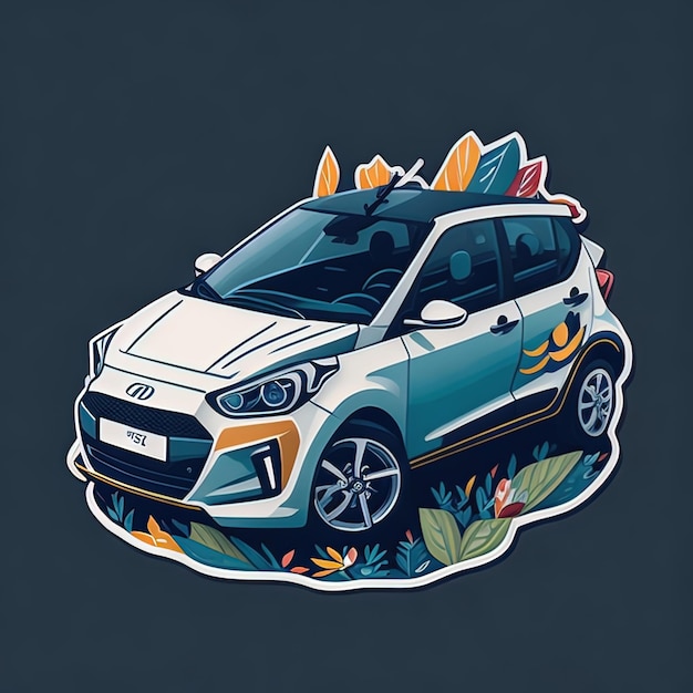 illustration vector sticker design car