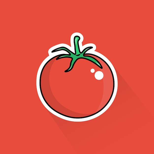 Illustration Vector of Tomato in Flat Design