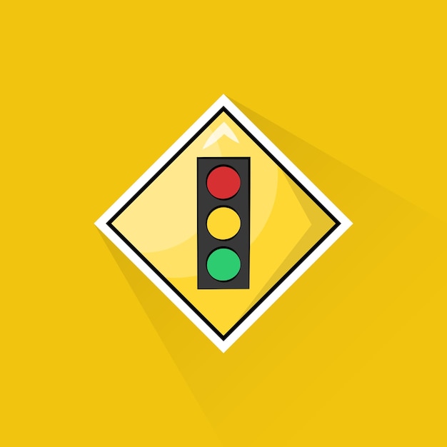 Vector illustration vector of traffic light sign in flat design