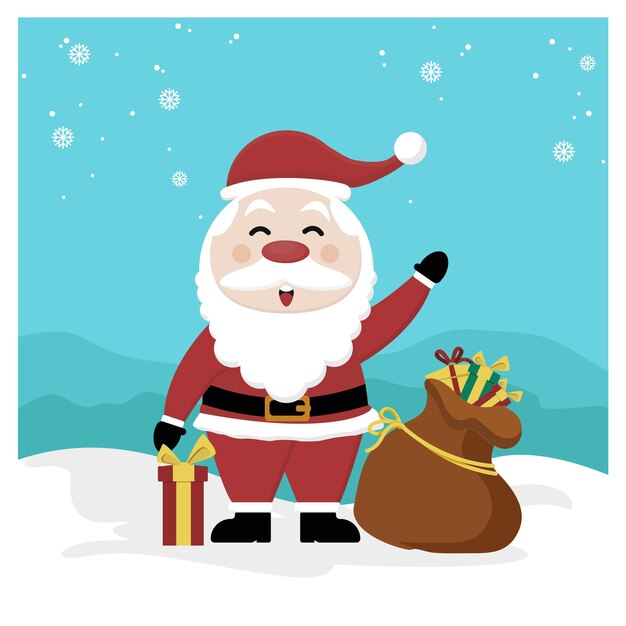 Vector illustration vektor graphic of santa claus perfect for christmas day