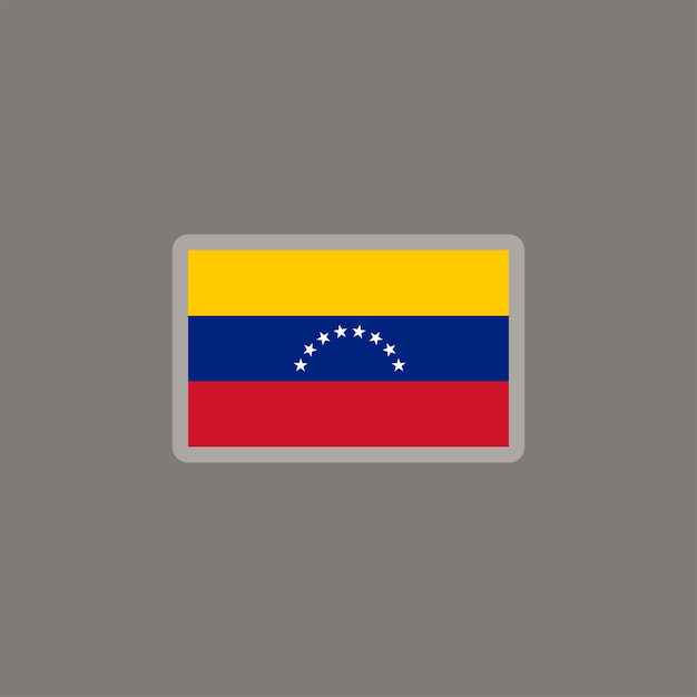 ベネズエラの国旗のイラスト テンプレート