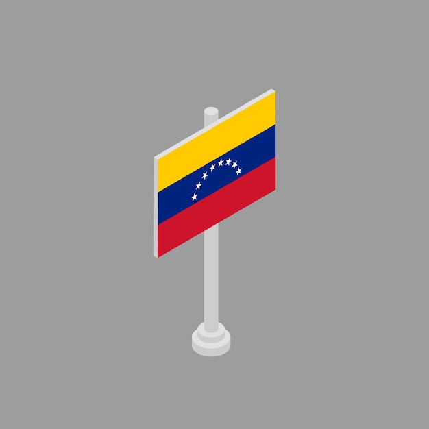 Illustration of venezuela flag template