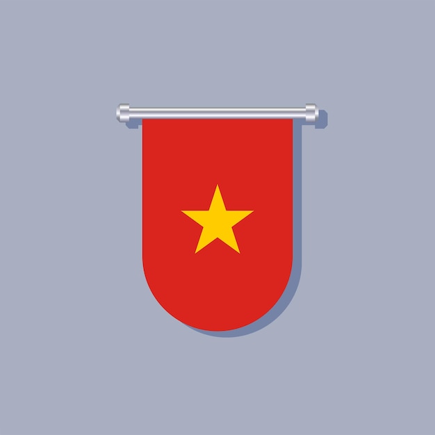 Illustration of Vietnam flag Template