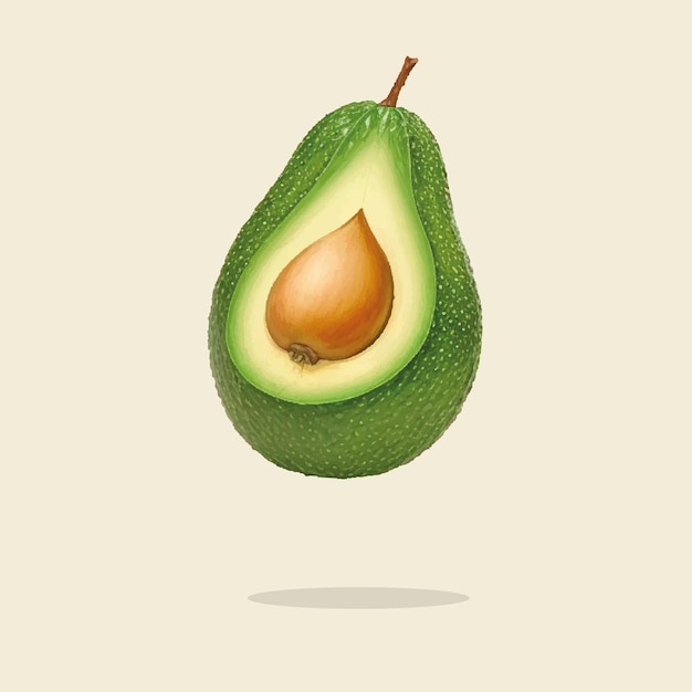 Illustration of a vintage avocado01