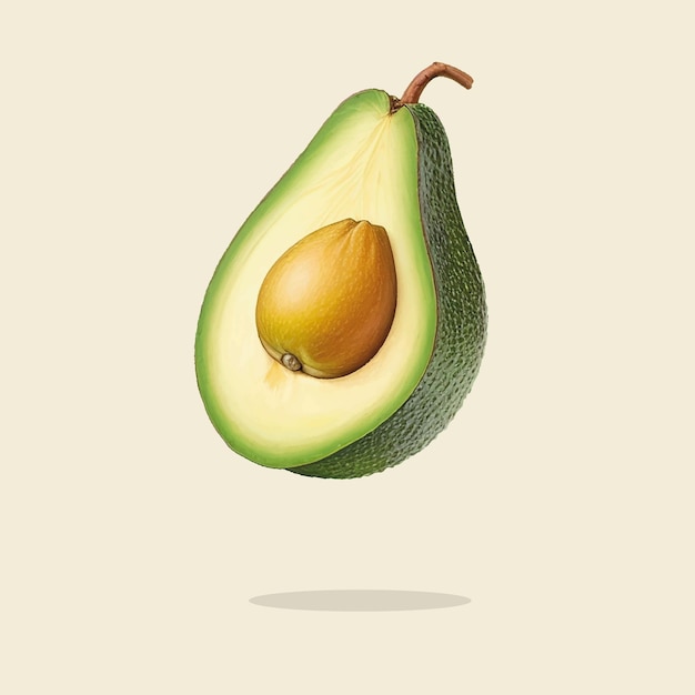 Illustration of a vintage avocado04