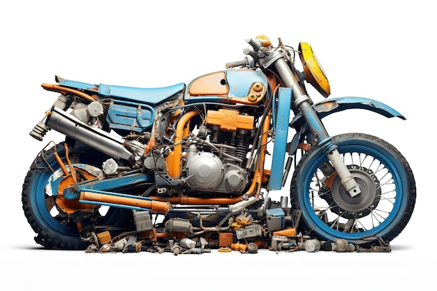 Vector illustration of a vintage motorcycle