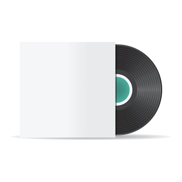 Vector illustration of vinyl record mockup