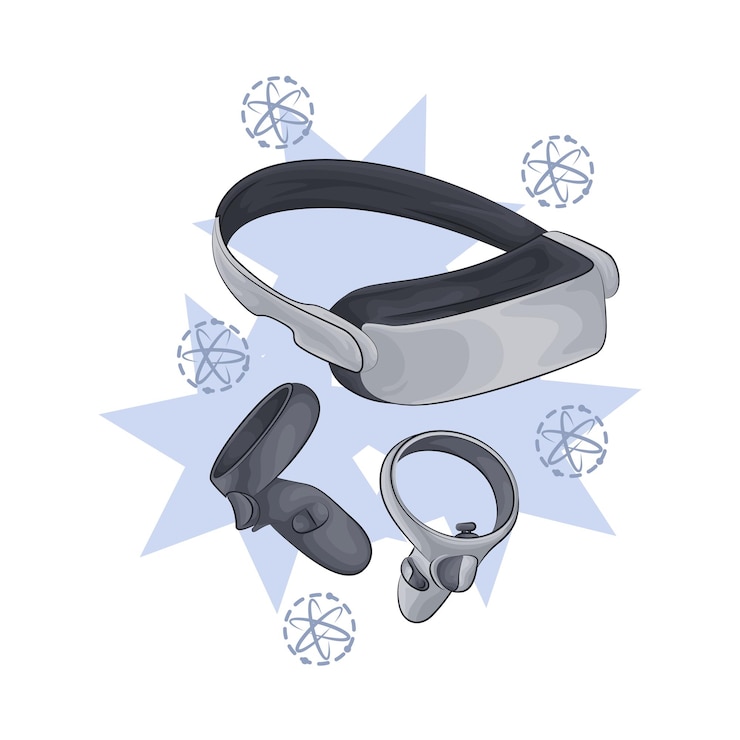 Vector illustration of virtual reality