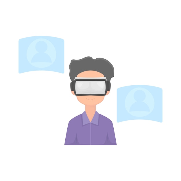 Vector illustration of virtual reality