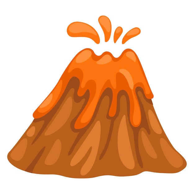 Illustration of volcano white on background vector