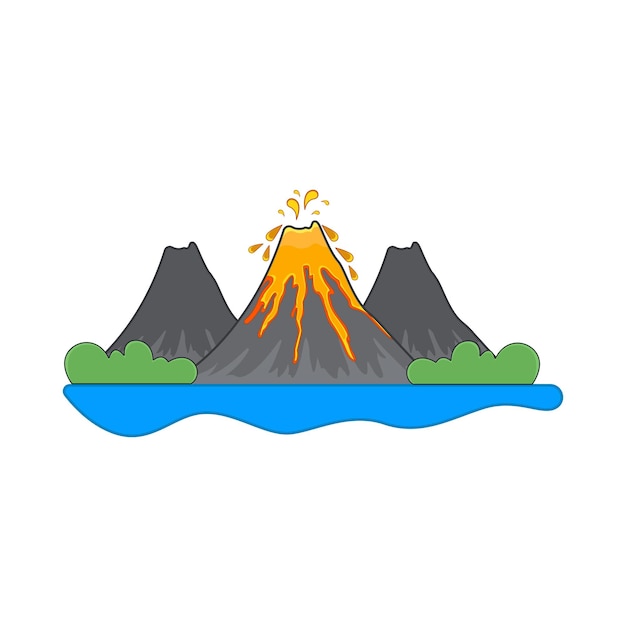 Vector illustration of volcano