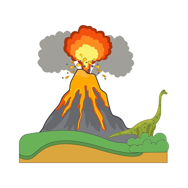 Vector illustration of volcano