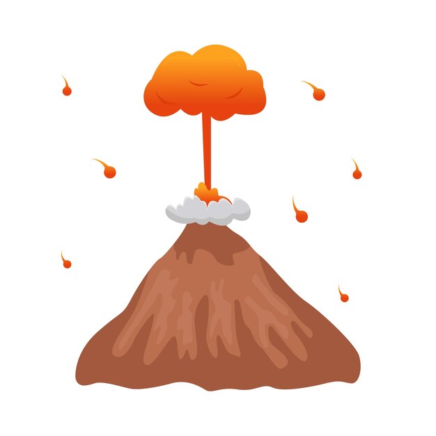 Illustration of volcano