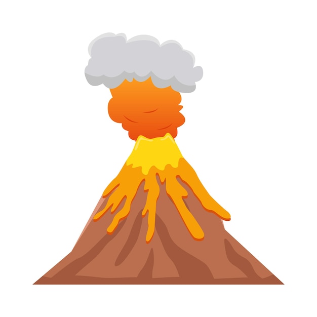 illustration of volcano