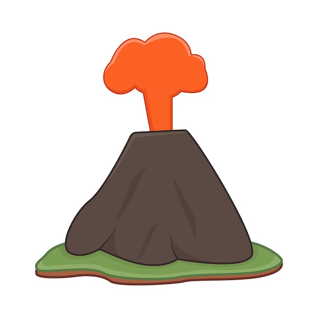 Illustration of volcano