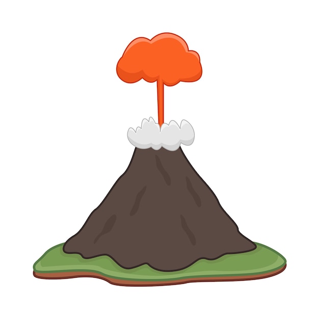 Illustration of volcano