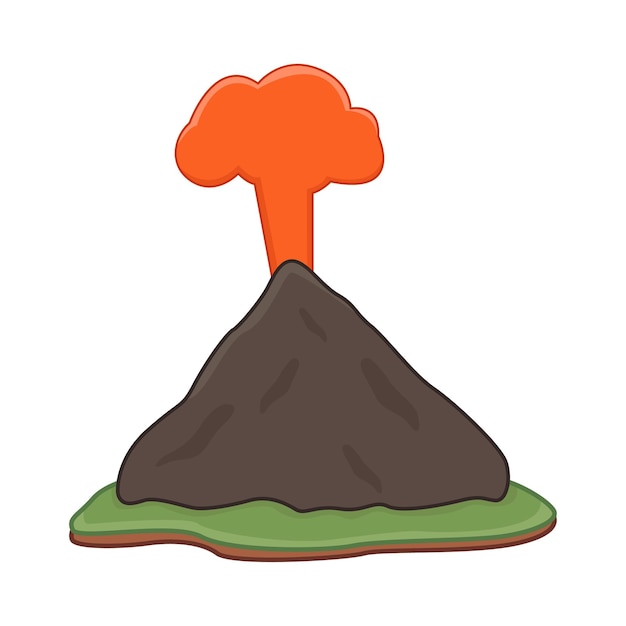 Illustration of volcano