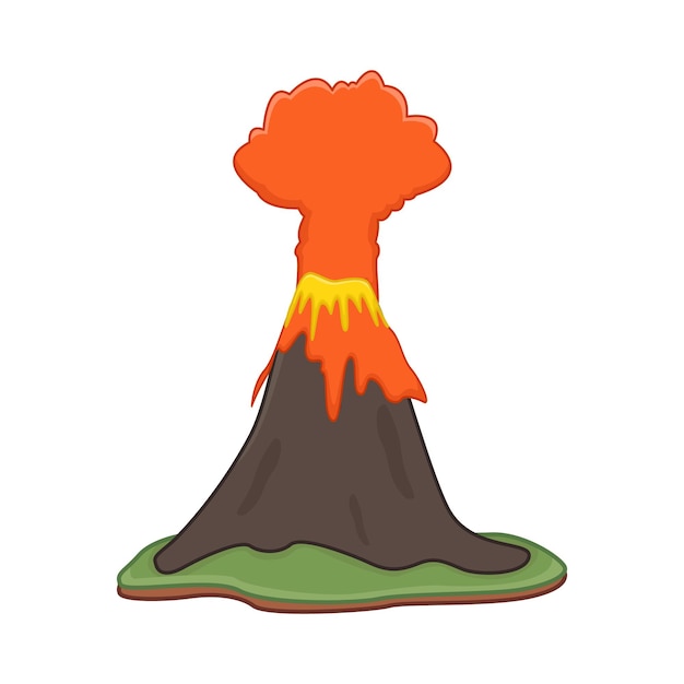 Illustration of volcano